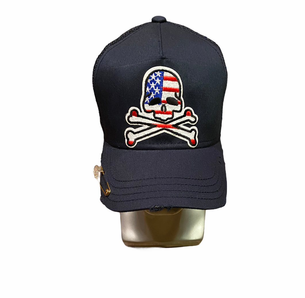AWOL American Flag Skull